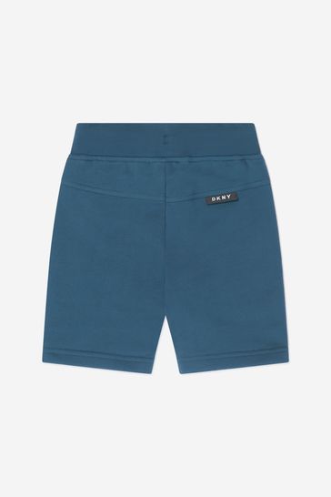 Boys Cotton French Terry Pocket Shorts in Blue