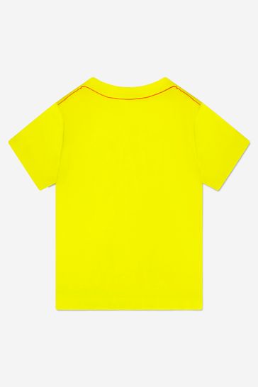 옐로우 소재의 보이오가티 코테코 코튼 로고 티셔츠