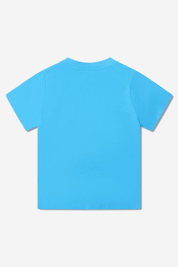 베이비 보이즈 코튼 저지 선샤인 티셔츠 인 블루
