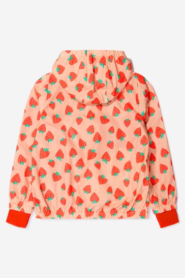 Girls Strawberry Print Showerproof Jacket