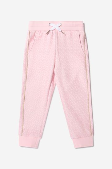 Girls All Over Logo Print Joggers in Pink