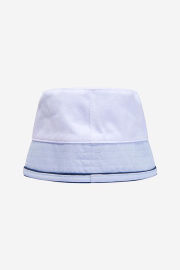 Baby Boys Cotton Reversible Bucket Hat in Blue