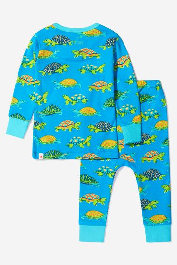 Baby Boys Blue Turtles Organic Cotton Pyjamas