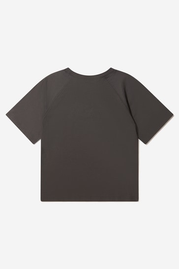 Kids Cotton Jersey Star Logo T-Shirt in Grey