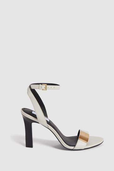 Reiss Off White Ada Strappy Heel Sandals