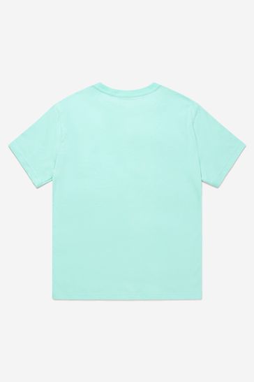 Boys Cotton Jersey Logo T-Shirt in Green