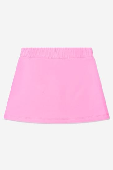 Girls Cotton Logo Skirt in Pink