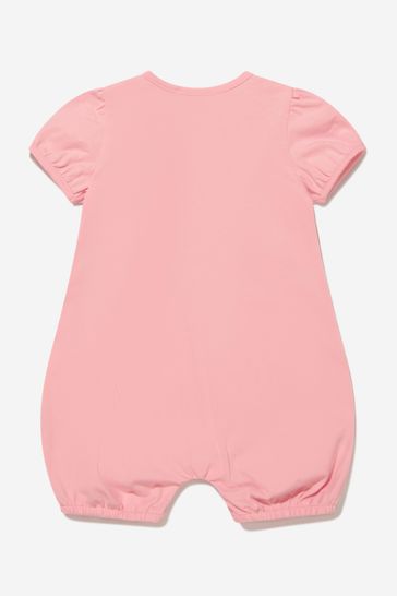 아기 소녀 면 장난 꾸러기 과 머리 띠 선물 세트 에 핑크