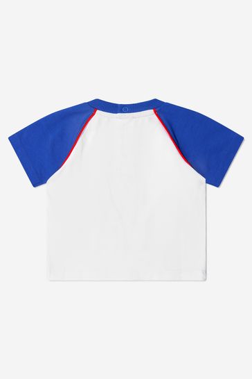 화이트 의 아기 소년 면 농구 테디 티셔츠