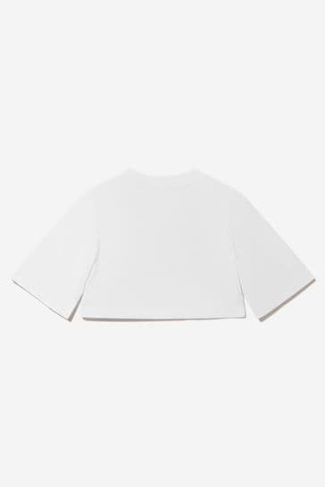 Girls Cotton Jersey T-Shirt in White