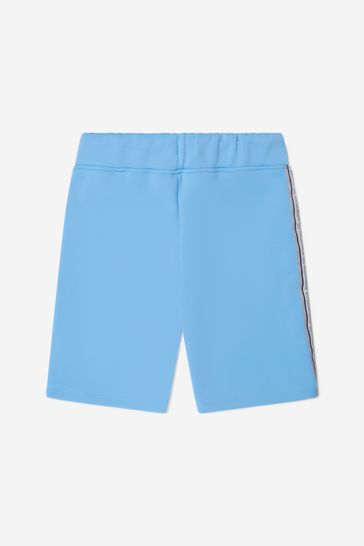 Boys Branded Sweat Shorts in Blue