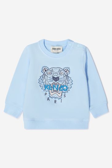 Kenzo Baby Boys Blue Embroidered Tiger Sweatshirt