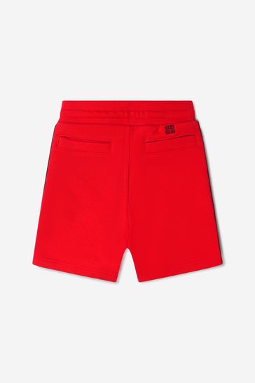 Givenchy Kids Red Fleece Bermuda Shorts