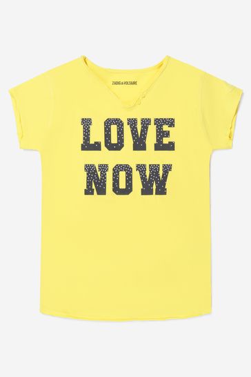 Girls Jersey T-Shirt in Yellow