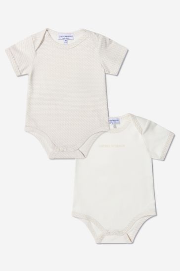Baby Unisex Cotton Bodysuits 2 Piece Set