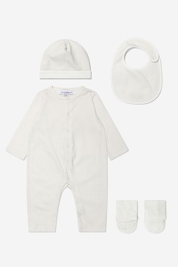 Baby Unisex Cotton Romper 4 Piece Gift Set