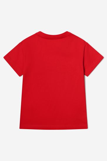 Girls Cotton Jersey Love T-Shirt in Red