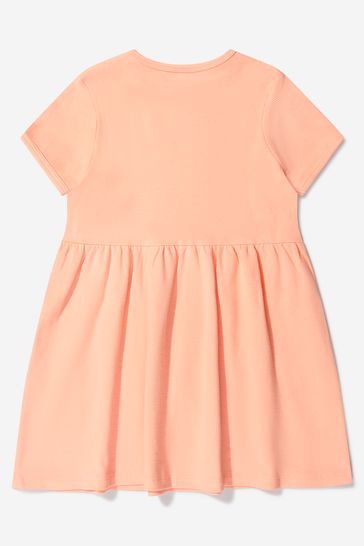 Girls Organic Cotton Short Sleeve Dress in Pink