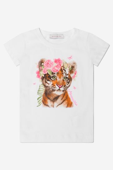 Girls Cotton Tiger Cub T-Shirt