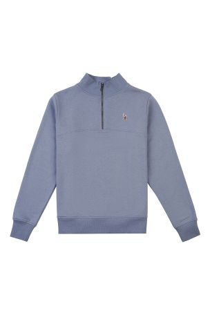 polo zip neck sweater