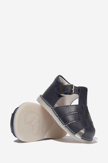 Baby Unisex Leather Sandals in Navy