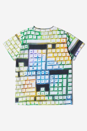 Boys Multicoloured Cotton Game On T-Shirt