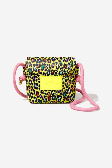Girls Faux Leather Cheetah Shoulder Bag in Yellow