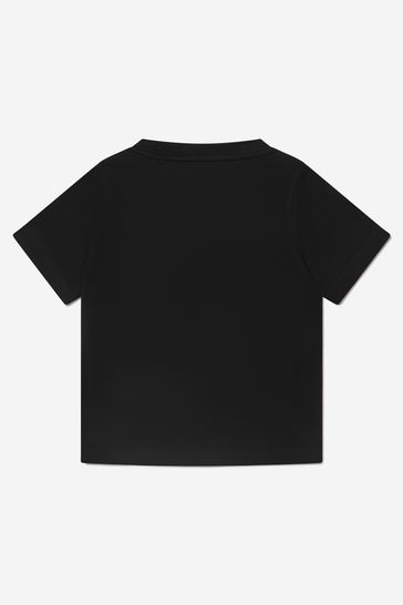 블랙 소재 보이스 코튼 스터드 포켓 티셔츠