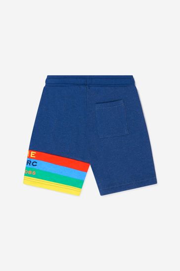 Boys Denim Cotton French Terry Shorts in Blue