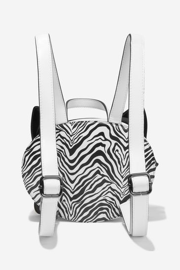 Girls Faux Leather Choupette Backpack in White