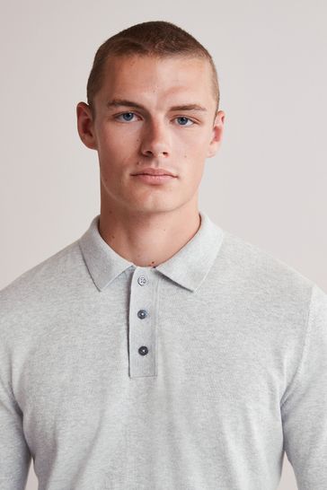 Buy Regular Knitted Polo Shirt from Next