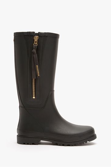 Buy Mint Velvet April Black Zip Wellies 