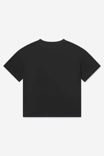 Boys Cotton Have Fun T-Shirt in Black