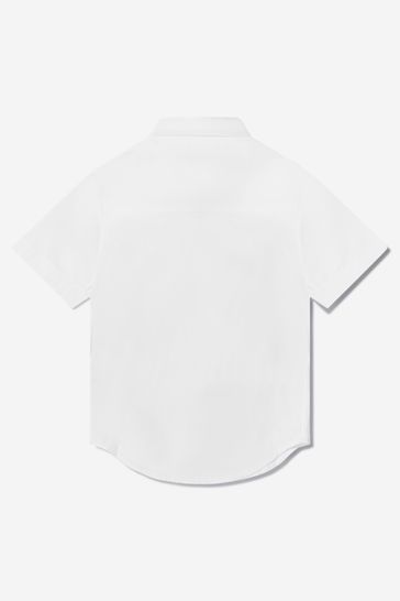 Boys Cotton Short Sleeve Oxford Shirt