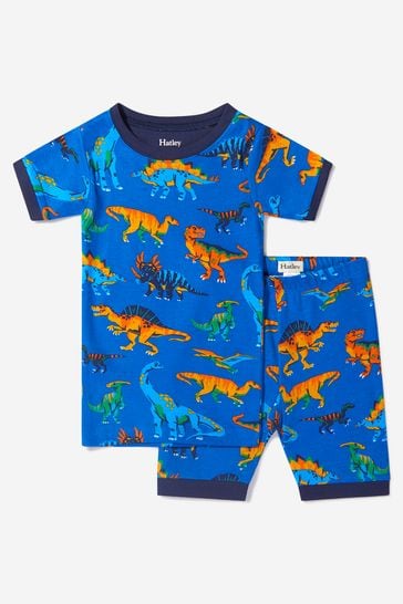 Boys Blue Dino Park Organic Cotton Pyjamas