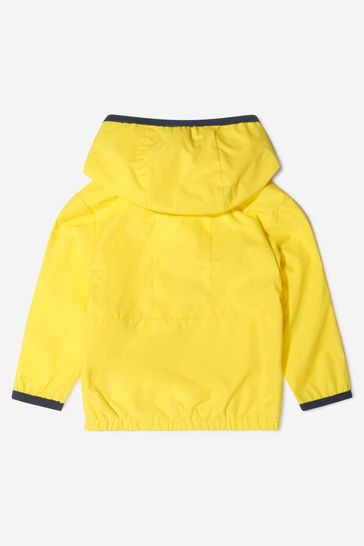 아기 소년 재활용 나일론 후드 윈드 브레이커 재킷 에 노란색