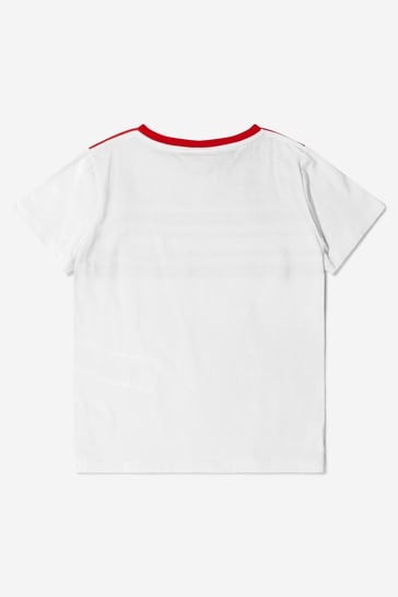 Unisex Cotton Jersey Logo T-Shirt in White