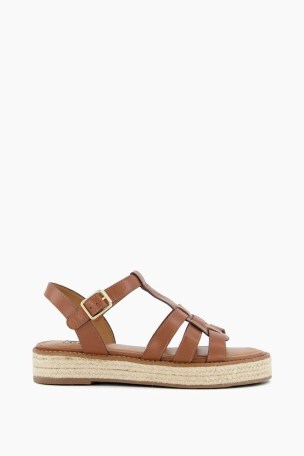 Buy Dune London Brown Latch Espadrille 