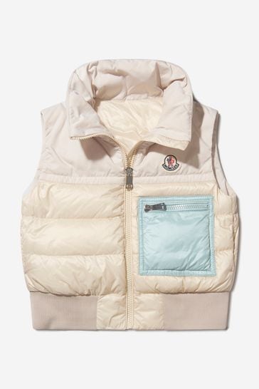 Girls Down Padded Criel Gilet in Ivory