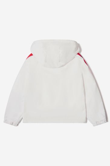 Boys Branded Necker Jacket in White