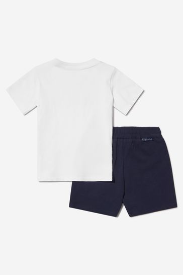 Baby Boys Jersey T-Shirt And Shorts Set in White