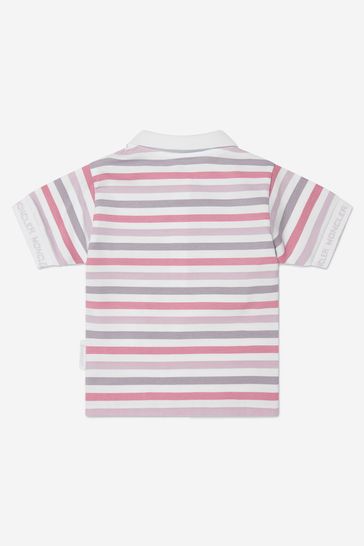 Baby Girls Short Sleeve Polo Shirt in Pink