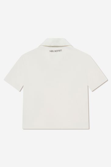 Boys Branded Shirt in White