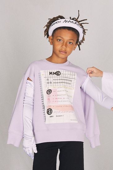 Kids Cotton Sweatshirt in Lilac