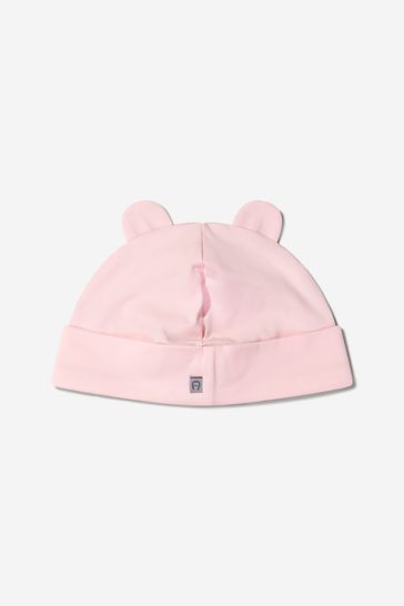 Baby Girls Pima Cotton Logo Hat in Pink