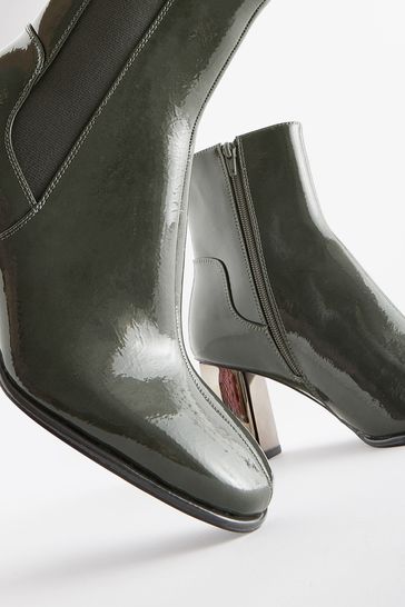 Metal heel hotsell ankle boots