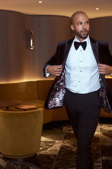 Slim fit cheap velvet blazer