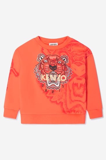 Kenzo Boys Natural Organic Cotton Tiger Sweatshirt