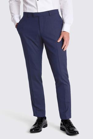 Buy MOSS Navy Blue Slim Fit Tuxedo Suit: Trousers from Next Latvia