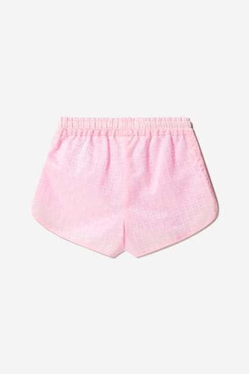 Girls 4G Jacquard Shorts in Pink